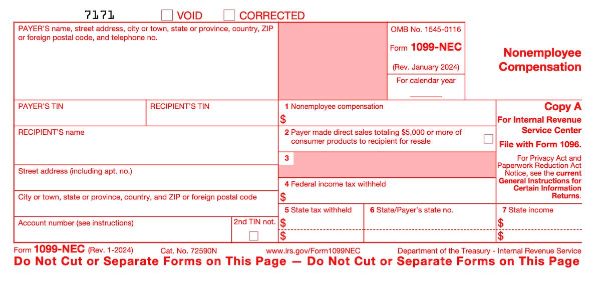 IRS Form 1099-NEC